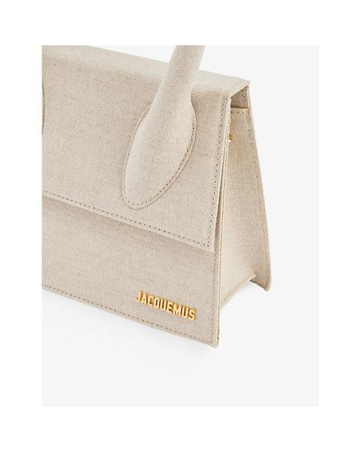 Jacquemus Grand Chiquito Linen Tophandle Bag in White Lyst