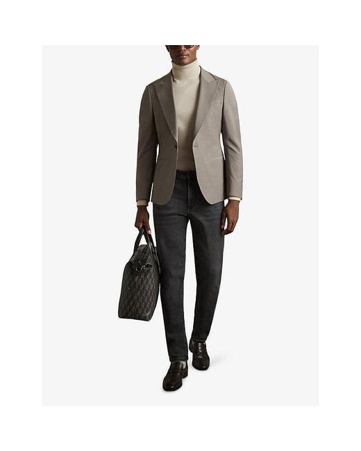 Reiss Black Maddison Tapered Slim-Fit Denim Jeans for men