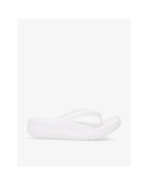 Fitflop White Relieff Pointed-toe Woven Slides