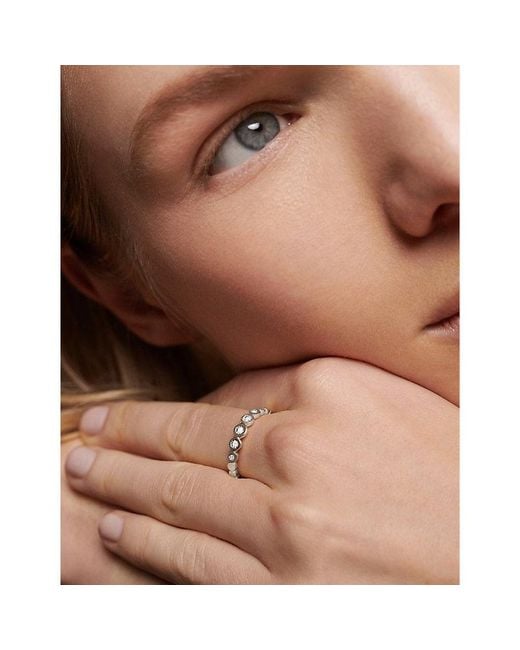 Monica Vinader White Lab Grown Sterling- And 0.057Ct Lab-Grown Diamond Eternity Ring