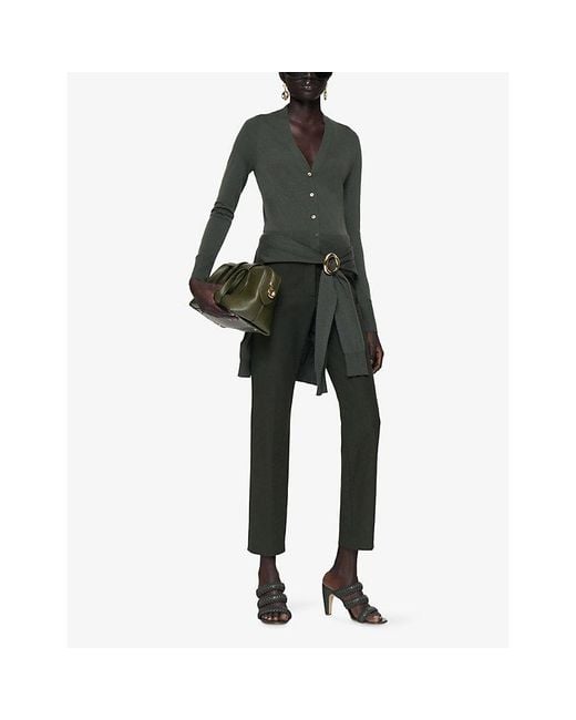 Joseph Black Cashair V-Neck Cashmere Cardigan