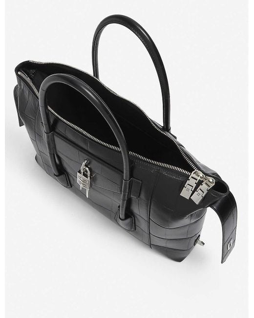 Givenchy Black Antigona Soft Lock Medium Leather Shoulder Bag | Lyst