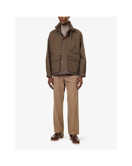 Barbour Brown Transport Ursula Waterproof Coated-Cotton Jacket for men