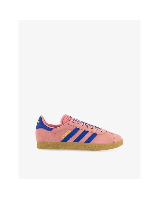 Adidas Blue Gazelle Suede Low-Top Trainers