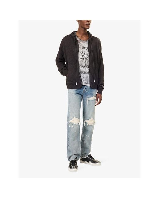 Paly Hollywood Blue Casentino Knitted Cotton Hoody for men