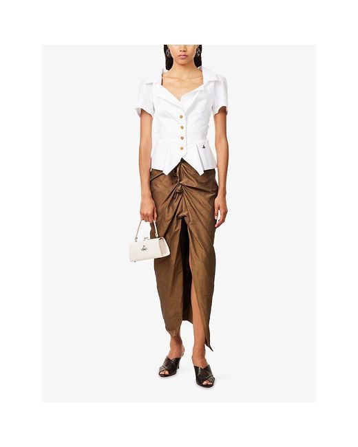 Vivienne Westwood White Monday Asymmetric Cotton Shirt