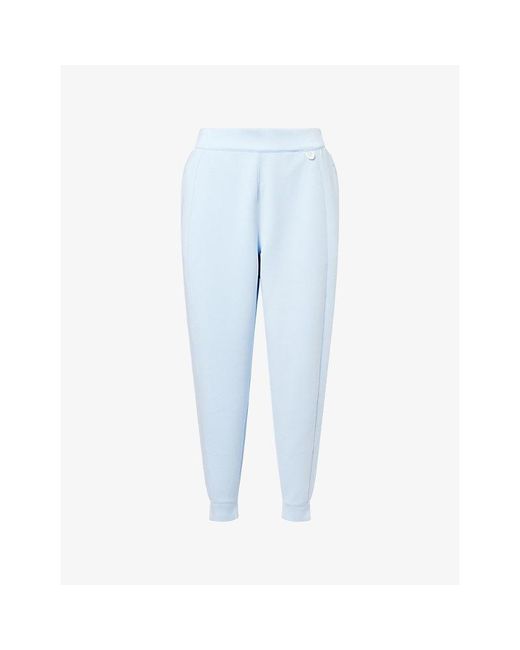 Nike Blue Dri-Fit Mid-Rise Cotton-Jersey Blend Joggers