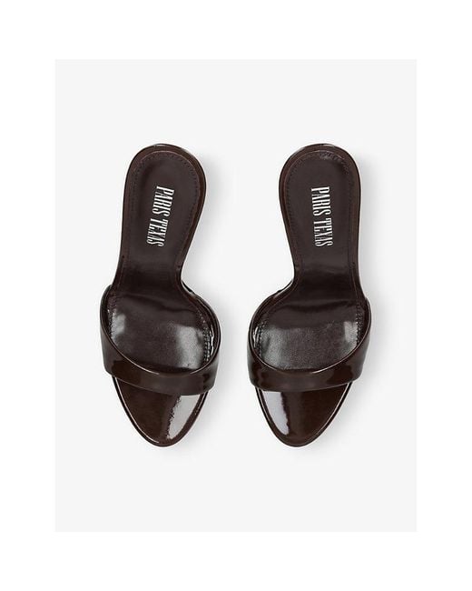Paris Texas Metallic Lidia Patent-Leather Mules