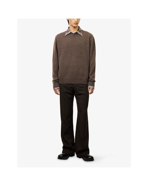 Acne Brown Klimis Cashmere Jumper for men