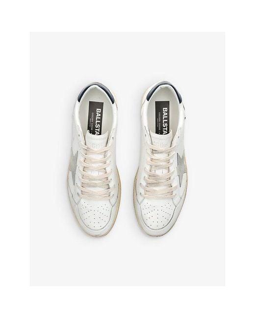 Golden Goose Deluxe Brand White Ballstar Low-Top Leather Trainers for men
