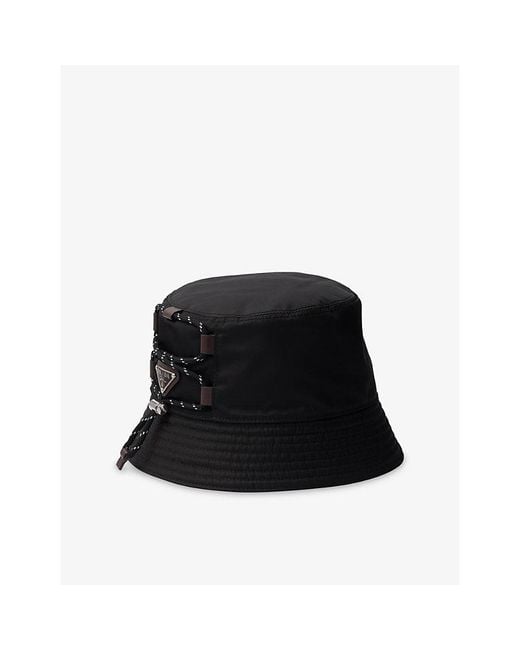 Prada Black Speedrock Re-Nylon Bucket Hat