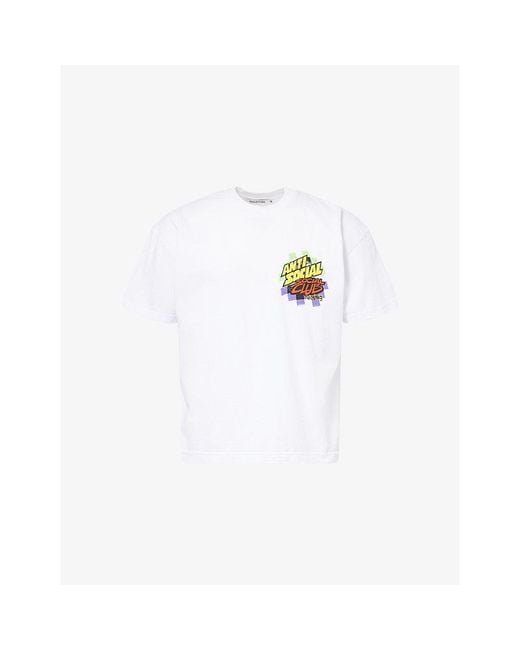 ANTI SOCIAL SOCIAL CLUB White Artic Snowmobile Graphic-Print Cotton T-Shirt for men