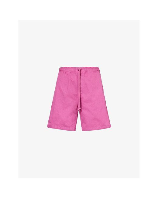 Carhartt Pink Rainer Brand-patch Cotton Shorts for men