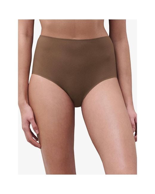 Chantelle White Soft Stretch Seamless One-Size High-Waisted Briefs