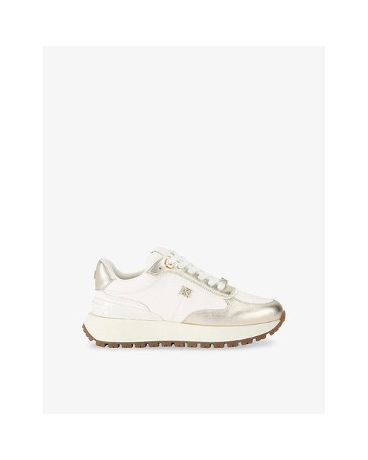 KG by Kurt Geiger White Louisa Faux-Leather Low-Top Trainers