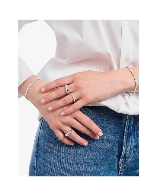 Thomas Sabo White Organic Shape 925 Sterling Ring