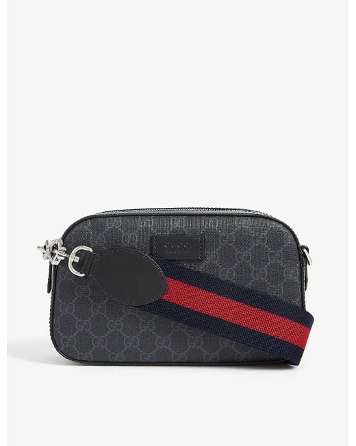 Gucci Black GG Monogram Camera Bag for men