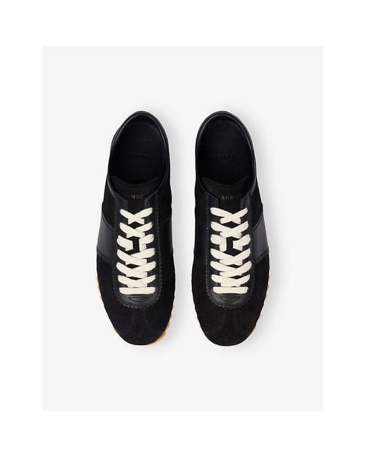 Sandro Black Leather And Suede Trainers for men