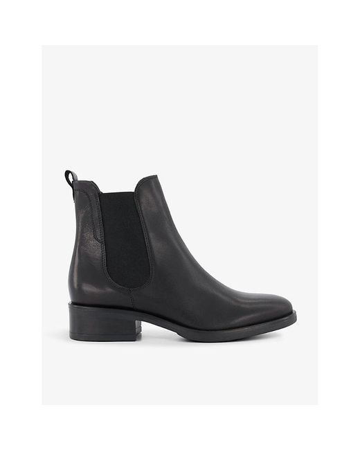 Dune Panoramic Elasticated Fauxleather Chelsea Boots in Black Lyst