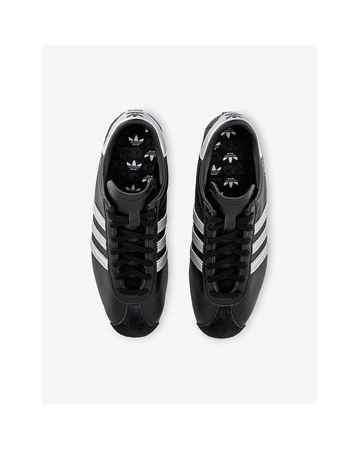 Adidas Black Paris Leather Trainers