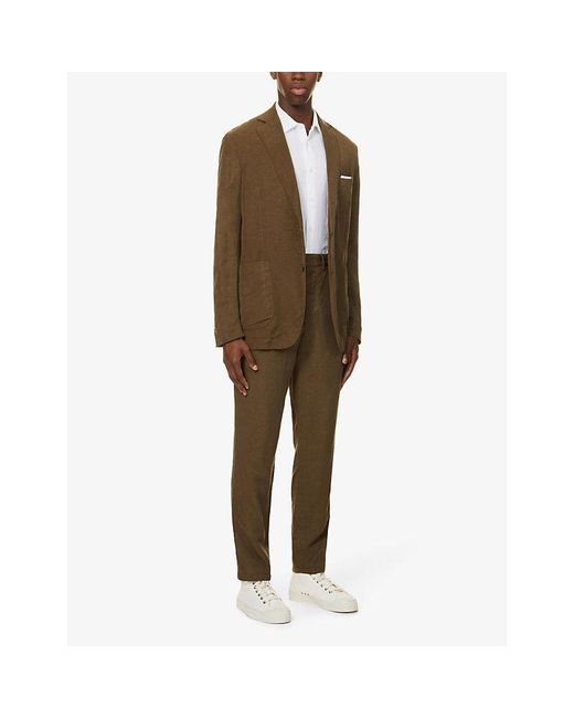 Orlebar Brown White Giles Regular-Fit Linen Shirt for men