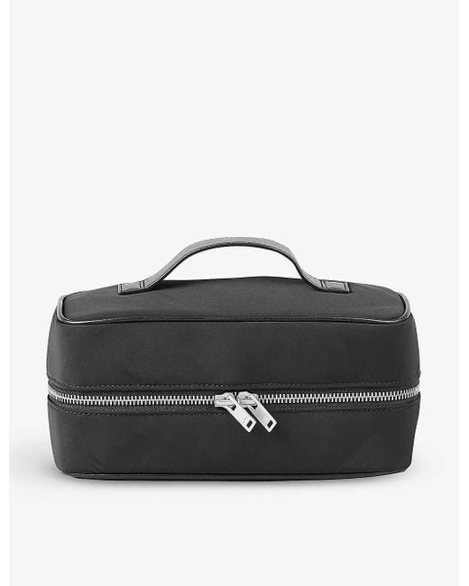 Sandro Black Logo-hardware Zip-around Nylon Wash Bag for men
