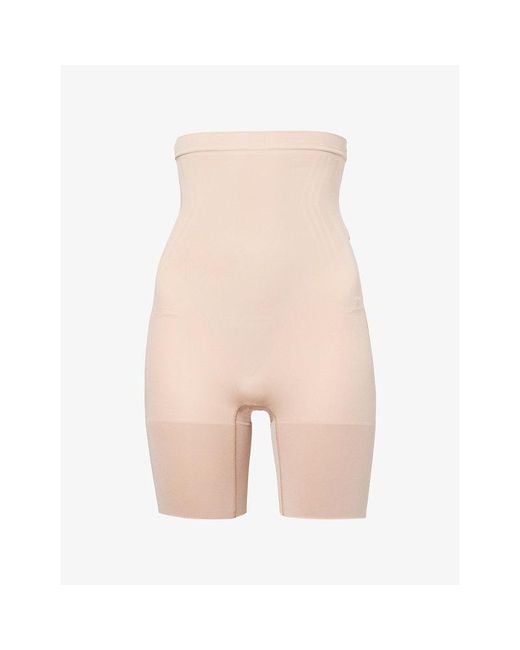Spanx Pink Sculpt Gofigure High-Waist Mid-Thigh Shorts