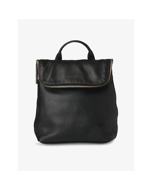 Whistles Black Verity Mini Leather Backpack