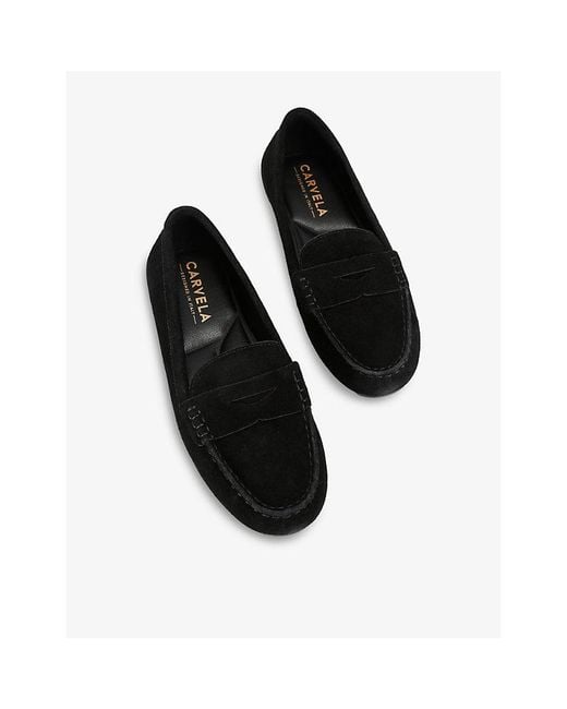Carvela Kurt Geiger Black Avola Suede Loafers