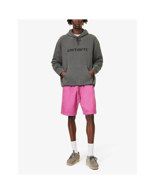 Carhartt Pink Rainer Brand-patch Cotton Shorts for men