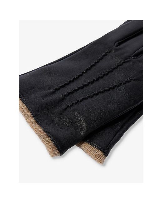 Dents Black Lorraine Leather Gloves