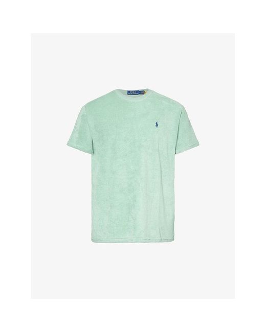 Polo Ralph Lauren Green Logo-embroidered Regular-fit Cotton And Recycled Polyester-blend T-shirt X for men