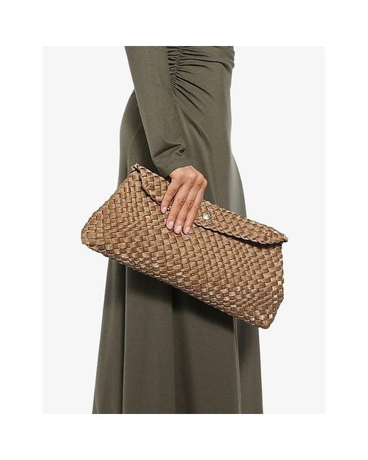 Dune Natural Encourage Woven Clutch