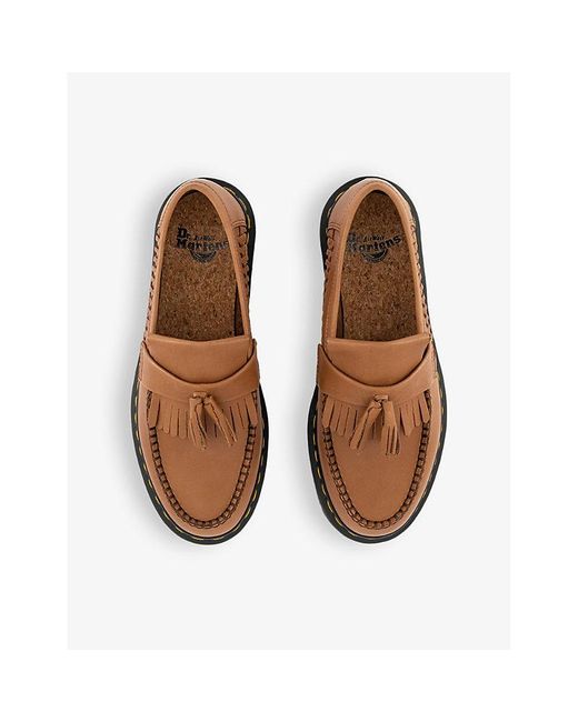 Dr. Martens Brown Adrian Woven Leather Loafers for men