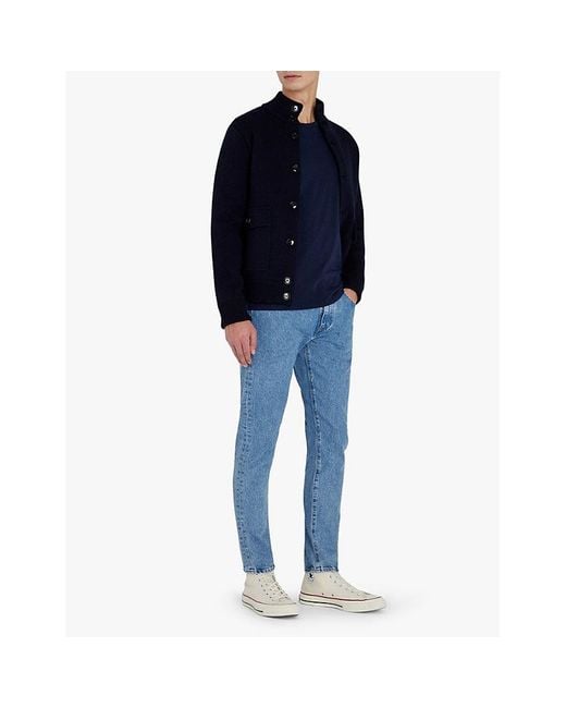 Polo Ralph Lauren Blue Crewneck Long-Sleeved Cotton-Jersey T-Shirt for men