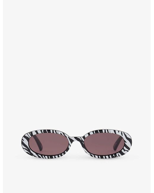 Le Specs Purple Outta Love Oval-frame Polyethylene Sunglasses