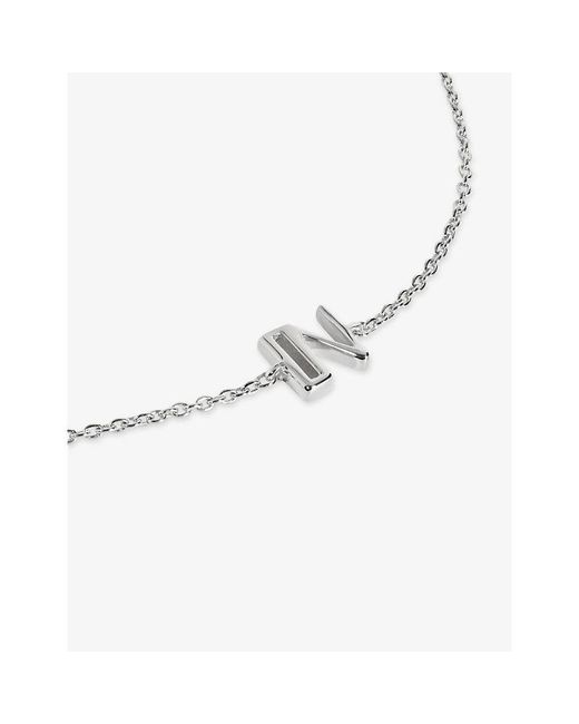 Monica Vinader Metallic Initial N Sterling- Bracelet