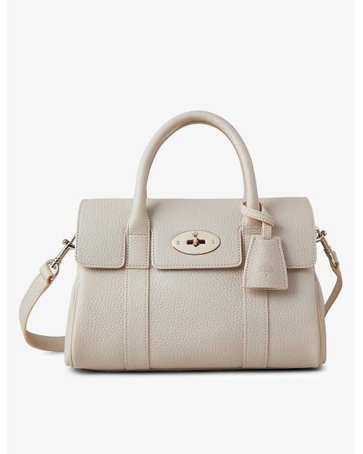 Mulberry White Bayswater Small Leather Top-handle Bag
