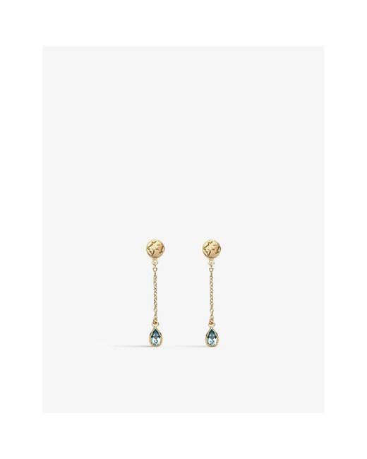 La Maison Du Couturier Metallic With Love Darling #13 Earth 14Ct-Plated Vermeil Sterling Drop Earrings