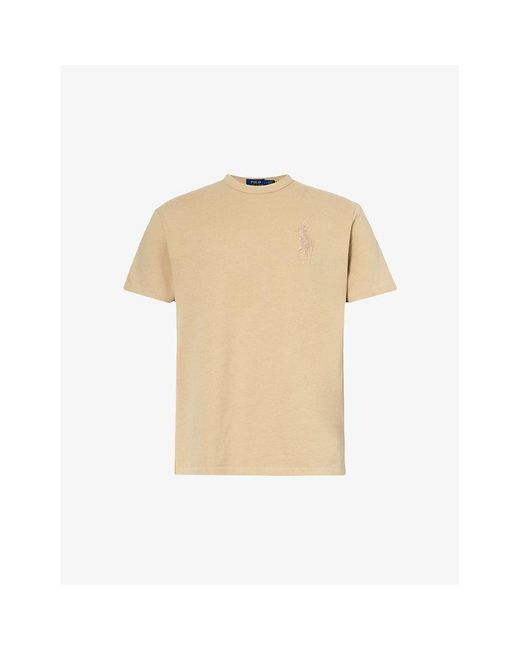 Polo Ralph Lauren Natural Logo-embroidered Cotton-jersey T-shirt X for men