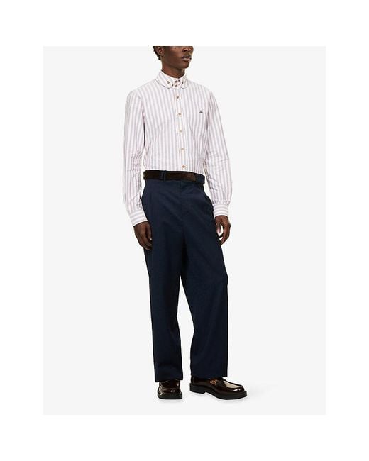 Vivienne Westwood Multicolor Krall Pinstripe Cotton Shirt for men