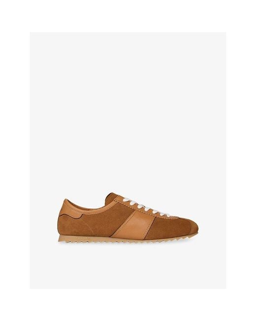 Sandro Brown Leather And Suede Trainers for men