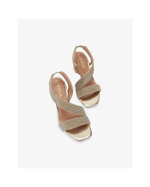 Carvela Kurt Geiger Metallic Gala Woven Heeled Sandals