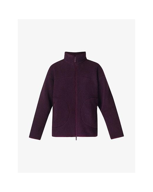 Sweaty Betty Purple Plush Half-Zip Fleece Sweatshirt