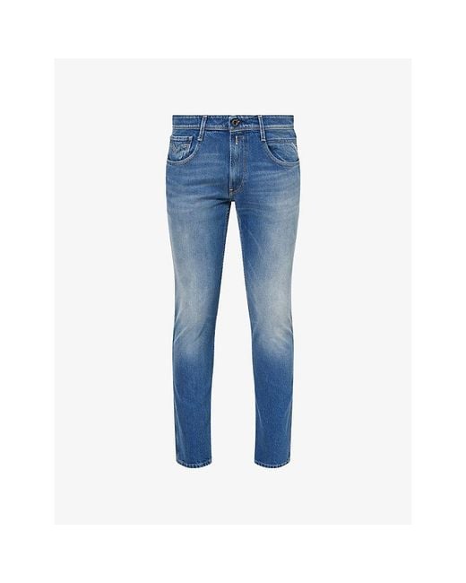 Replay Blue Slim-Fit Anbass Denim Jeans for men