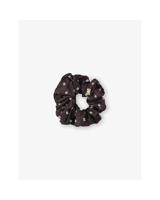 Sandro Black Patterned Woven Scrunchie