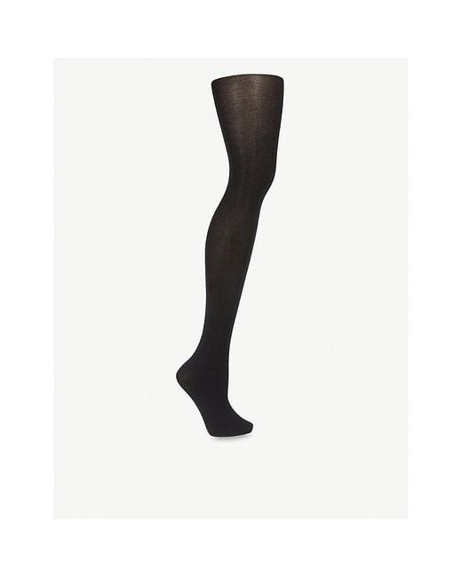 Falke Black Cotton Touch Tights
