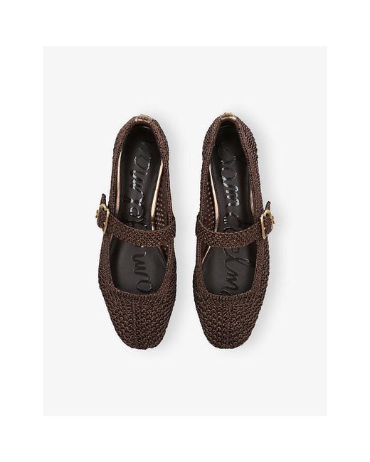Sam Edelman Brown Michaela Knitted Ballet Flats