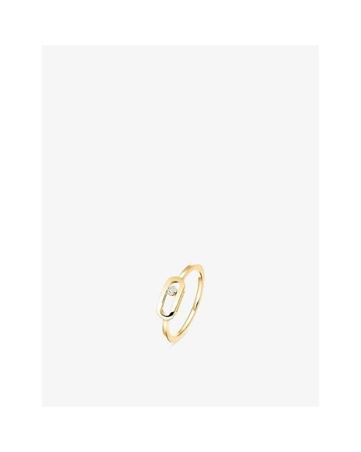 Messika Metallic Move Uno 18Ct And 0.01Ct Diamond Ring