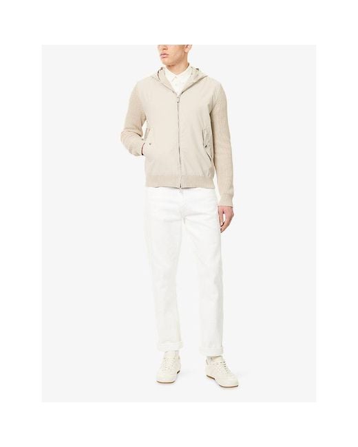 Eleventy Natural Bimateri Shell And Rib Knit Jacket for men
